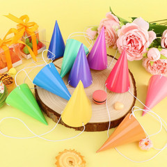 10 Pcs Mini Birthday Party Hats Multicolor Paper Cone Hats for Kids Girls Pets S