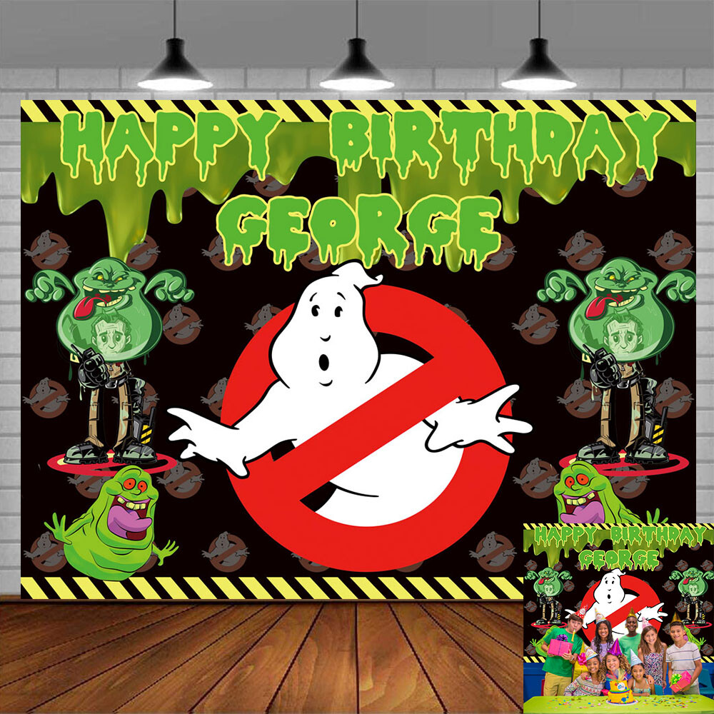 Ghostbusters Personalised Custom Banner Backdrop Party Supplies Birthday Gift