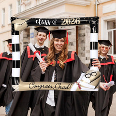 Class of 2026 Graduation Photo Booth Props Set, Inflatable Photo Booth Frame 30″