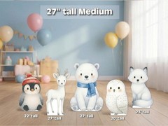 Arctic Animal Cutouts | Polar Bear, Penguin, Fox, Owl | Winter Wonderland Party