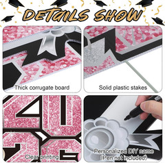 2026 Extra Large 47.2 Inch Graduation Yard Sign Congrats Grad Lawn Decor Class o