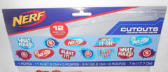 NERF Party! 1 Banner Kit, 2 pkg. 12 CUTOUTS, 3 pkg. 12 SPIRAL DECORATIONS NIP