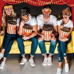 32 Pcs Movie Night Party Decorations Eyeglasses Movie Theater Black Red Gold …