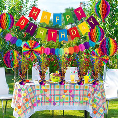 6 Pack Metallic Colorful Table Centerpiece Party Decoration Rainbow Theme Foil S
