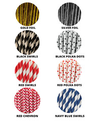 2nd Birthday Straws (SET OF 12) Glitter Birthday Decorations Favors (Any Age)
