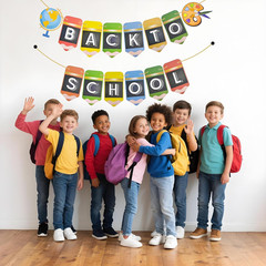1 Set Back to School Banners Decorations, 2 Strings 10 Feet Vibrant Welcome Sign