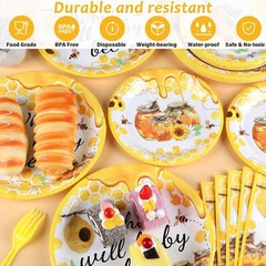 Delightful 96-Pc Bee Party Supplies – Baby Shower & Gender Reveal Essentials