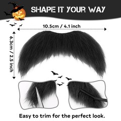 Fake Mustache Beard – Self Adhesive Bushy Novelty Mustache Costume Accessory …