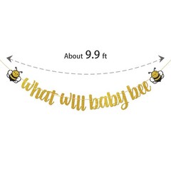 What Will Baby Bee Banner Bumble Bee Themed Baby Shower Gender Reveal Party D…