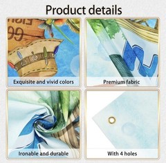 Avezano Gone Fishing Happy Birthday Party Backdrop Banner 6×3.6ft Fabric Kids