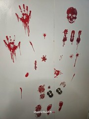 Over 125 Pcs👻 Bloody #Halloween Decal Sticker Clings 🎃 Window/Floor/Wall/Door