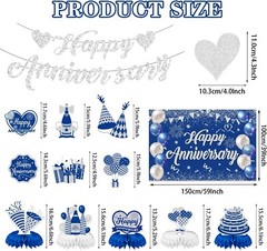Happy Anniversary Decorations, Wedding Anniversary Decorations- Anniversary B…