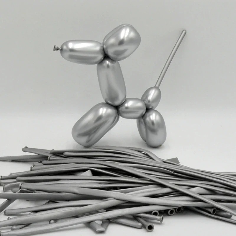 10/100pcs Long Modeling Latex Balloons DIY Birthday Wedding Party Metal Glossy