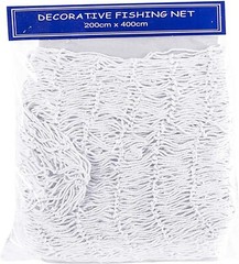 Decorative Fishing Nautical Theme Net + 10 Piece Marine Decorations