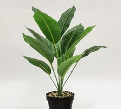 Rikyo 2 Bunches Artificial Bird of Paradise Plants 18″ Permanent Green