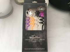 TkMaxx Glow In The Dark Halloween Reusable Drinking Straws Set of Four