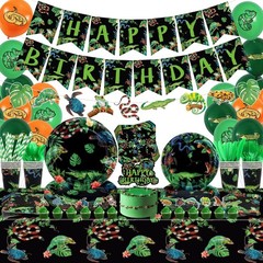 Wildlife Reptile Party Decorations – Lizards, Snakes, Crocodiles Supplies Set, 2