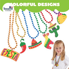 12 PCS Cinco De Mayo Fiesta Necklaces Bead- Mexican Birthday Party Favors Suppli