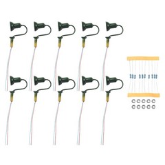 10 X OO / HO Scale Street Bracket Light Model Wall Lamp Posts LED Building