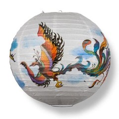 14″ Phoenix Chinese Wedding / New Year Paper Lantern