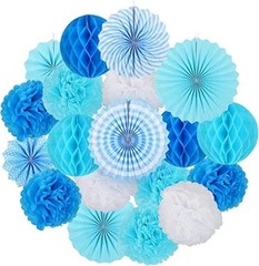 Party Hanging Paper Fan Set