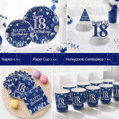 18Th Birthday Decorations for Boys, All-In-One Happy 18 Year Old Birthday Party