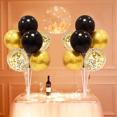 4Set Black and Gold Balloon Stand Table Centerpieces Party Decor