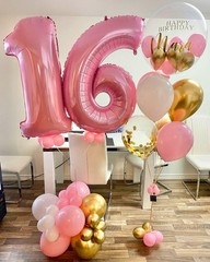 «50PCS 12″» Pink White Gold Balloons Set Birthday Wedding Bridal Shower Party»