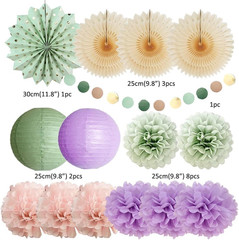 Sage Green and Purple Party Decorations Baby Shower Girl Decorations Sage Green
