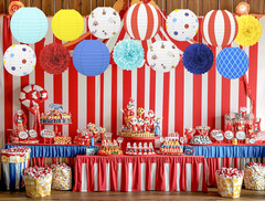 14 Pcs Carnival Circus Theme Party Decorations Paper Lanterns – Vintage Clown An