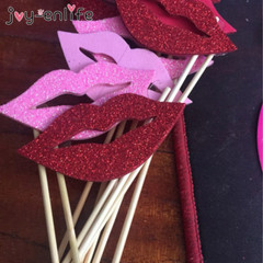 10pcs Funny Lip DIY Photo Booth Props For Bachelorette / Wedding Party Decor NEW