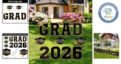 Durable 2026 Graduation Yard Signs – 11 Waterproof Signs with 23 Stakes Included
