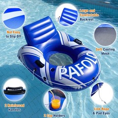 Pool Float Adult, 55″ Large Inflatable River Float, River Tubes for Floating …