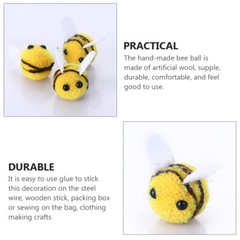 50pcs Bee Decorations Baby Room Decor Felt Miniature Wool Felt Bees