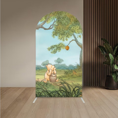 Winnie the Pooh Arch Backdrop Cover Birthday Party Photo Background Prop Decor