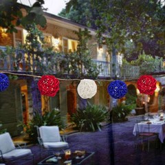 Elegant 24 Pcs Rattan Balls – Charming 4th of July & Memorial Day Decorations