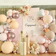 Boho Pink Nude Neutral Balloon Arch Kit, 166Pcs Pastel Brown Maca Light Pink …