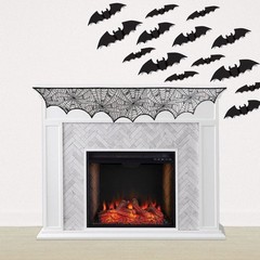 Spider Web Mantel Polyester Scarf 18.5″ x 8′ Halloween Decorations Supplies
