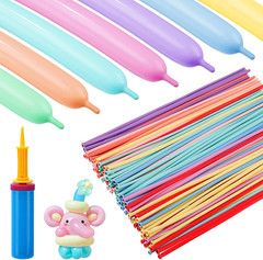 100 Pcs 260Q Balloons Kit with Pump – Kids Premium Latex Twisting Long Balloons