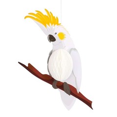 6pcs Tropical Birds Hanging Parrot Paper Honeycomb Hawaiian Party Bar Wall Decor