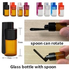 6Pcs Glass Sealed Storage Box With Spoon 180 Degree Flip Party Dispenser Bottles