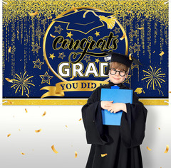 63×40″ Class of 2026 Graduation Backdrop Banner Congrats Grad Party Decor