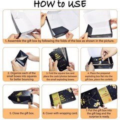 Birthday Surprise Gift Box Explosion for Money, Exploding Money Gift Box for Cas