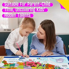 American Coloring Poster, Large Activity Paper 75” x 31”
