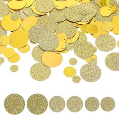 200 PCS Gold Confetti Glitter Round Dots Scatter Table Party Decor
