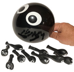 10 Pack 5″ BLACK SPIDER EYES LATEX BALLOONS Sculptures Cartoon Eyeballs Animal