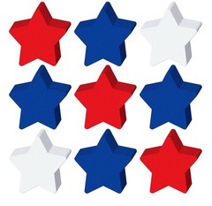 600Pcs Patriotic Star Cutouts Paper Stars 4th of July Red, White, Blue