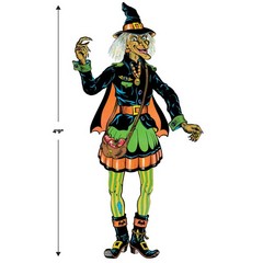 Beistle Vintage Halloween Jointed Witch