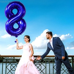 KatchOn, Navy Blue Number 8 Balloon – 40 Inch | Number 8 Balloons for Birthda…