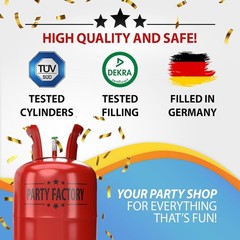 Set of 3 helium tanks for 30 balloons each 3 helium cylinders with 7 cu. ft. gas